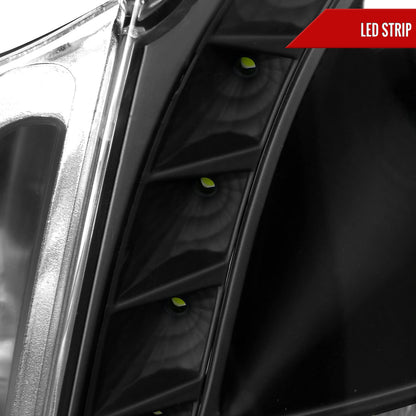 2003-2007 Cadillac CTS Halo Projector Headlights (Matte Black Housing/Clear Lens)