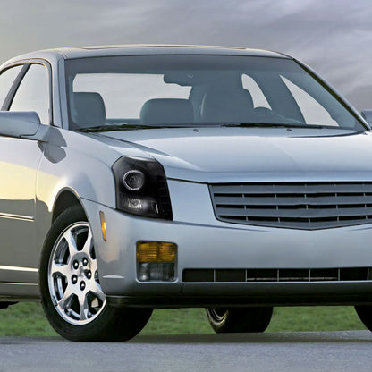 2003-2007 Cadillac CTS Halo Projector Headlights (Matte Black Housing/Clear Lens)