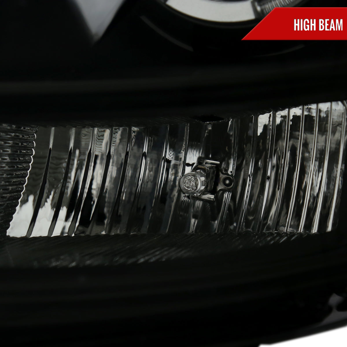 2003-2007 Cadillac CTS Halo Switchback Sequential LED Turn Signal Projector Headlights (Matte Black Housing/Smoked Lens)