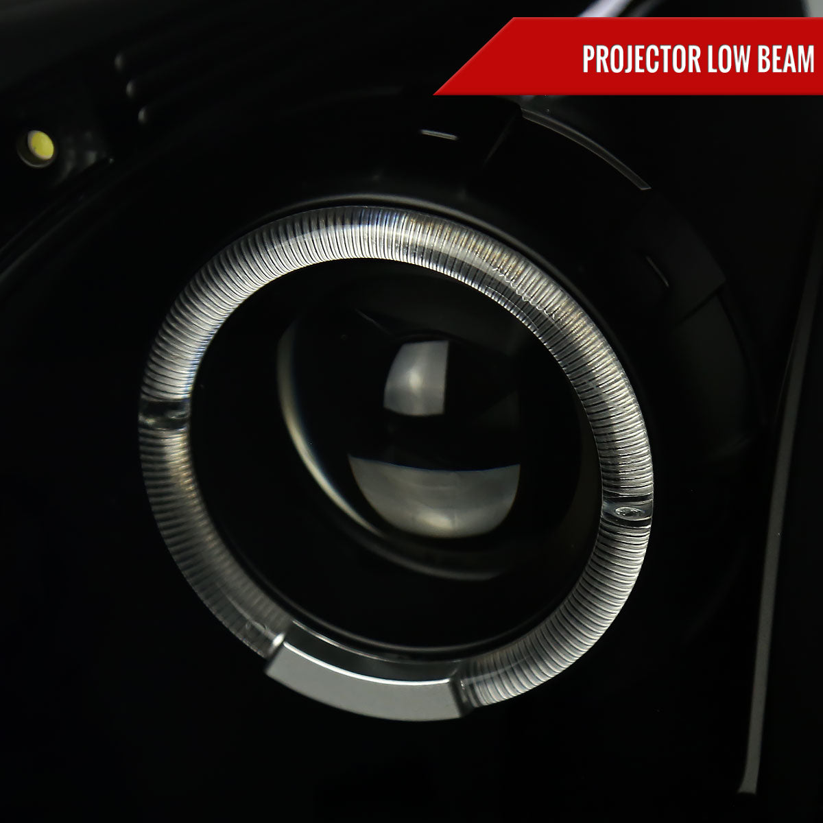 2003-2007 Cadillac CTS Halo Projector Headlights (Black Housing/Smoked Lens)