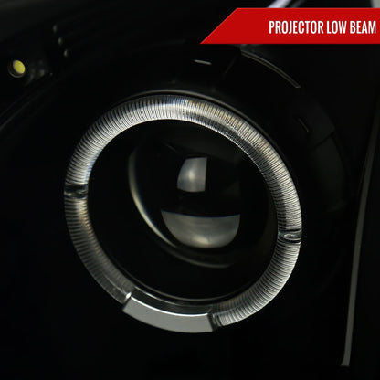 2003-2007 Cadillac CTS Halo Projector Headlights (Black Housing/Smoked Lens)