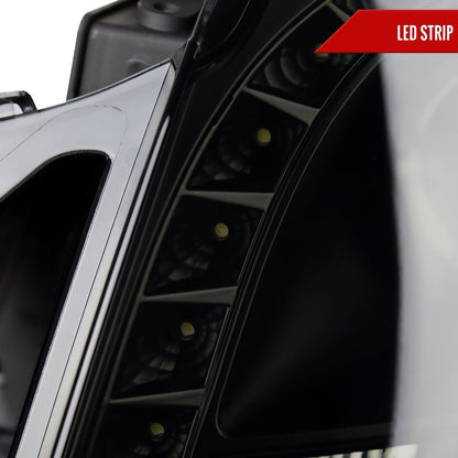 2003-2007 Cadillac CTS Halo Projector Headlights (Black Housing/Smoked Lens)
