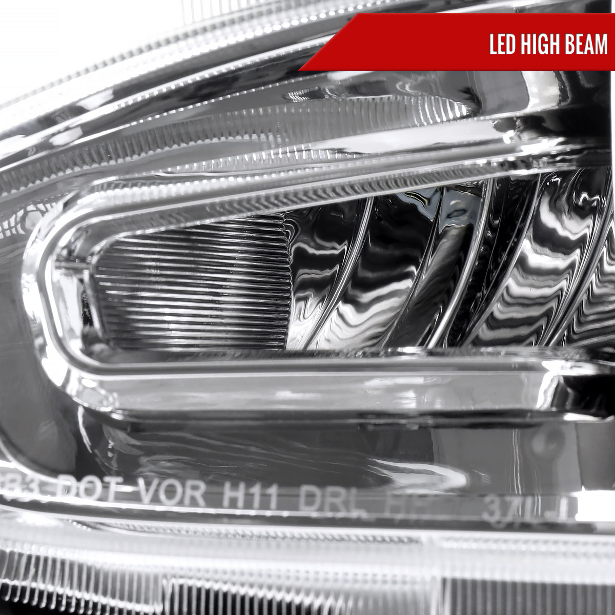 2016-2021 Honda Civic Projector Headlights w/ LED Switchback Sequential Turn Signal (Chrome Housing/Clear Lens)