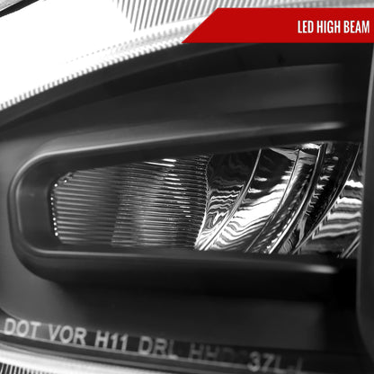 2016-2021 Honda Civic Projector Headlights w/ LED Switchback Sequential Turn Signal (Matte Black Housing/Clear Lens)