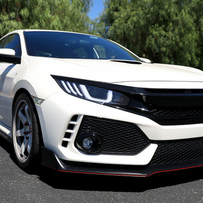 2016-2021 Honda Civic Projector Headlights w/ LED Switchback Sequential Turn Signal (Matte Black Housing/Clear Lens)