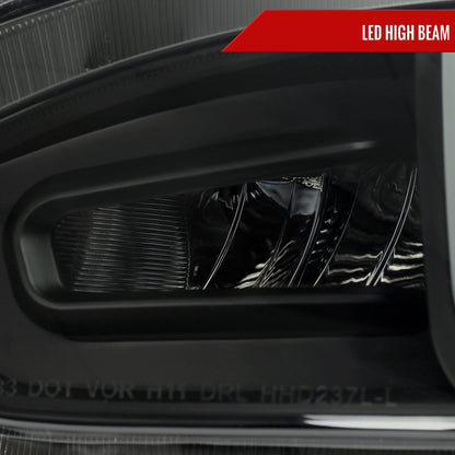 2016-2021 Honda Civic Projector Headlights w/ LED Switchback Sequential Turn Signal (Matte Black Housing/Smoked Lens)