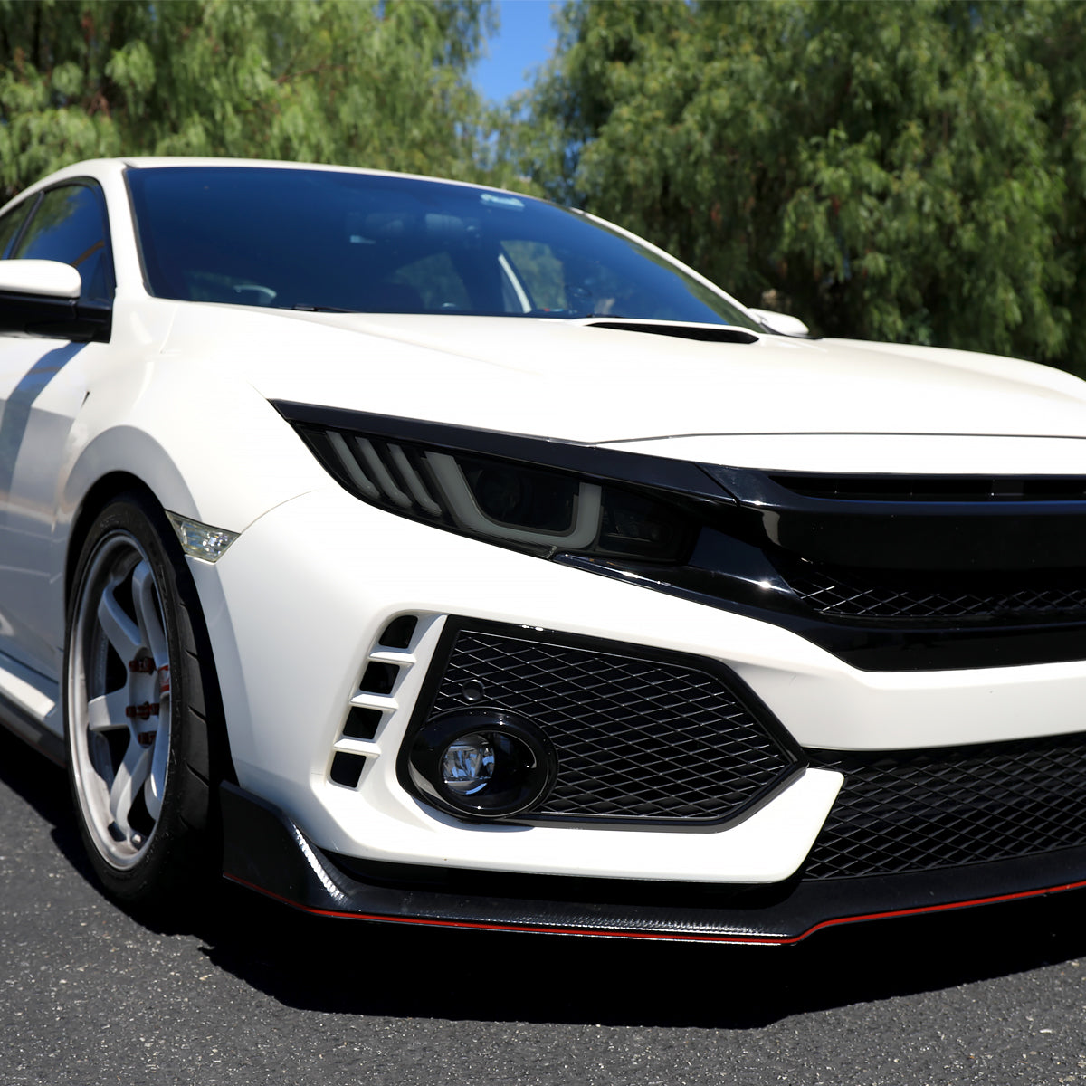 2016-2021 Honda Civic Projector Headlights w/ LED Switchback Sequential Turn Signal (Matte Black Housing/Smoked Lens)