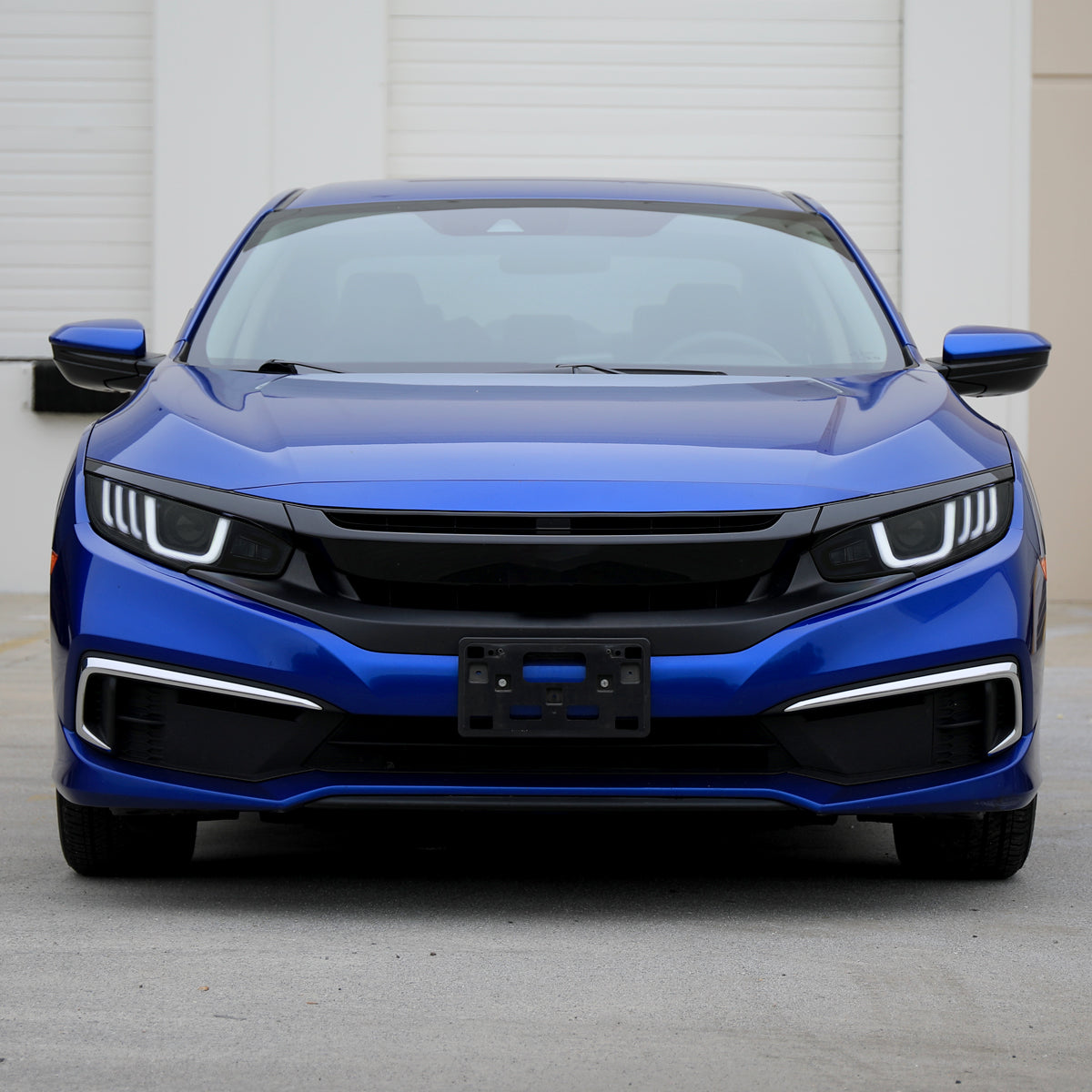 2016-2021 Honda Civic Projector Headlights w/ LED Switchback Sequential Turn Signal (Matte Black Housing/Smoked Lens)
