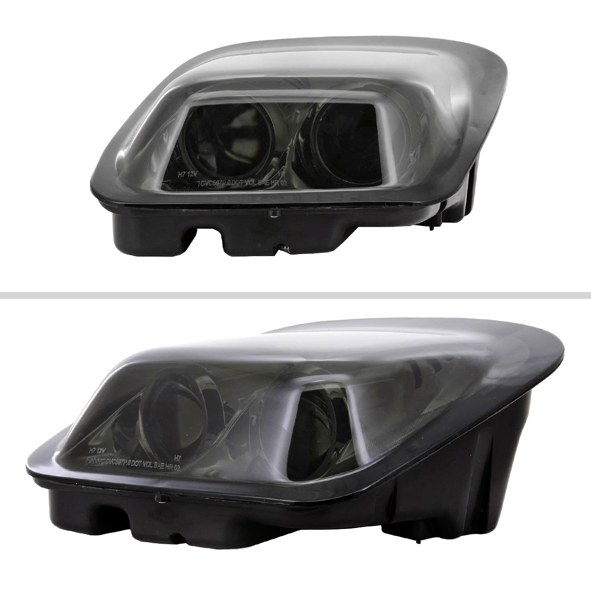 1997-2004 Chevrolet Corvette C5 H7 Projector Headlights (Chrome Housing/Smoked Lens)