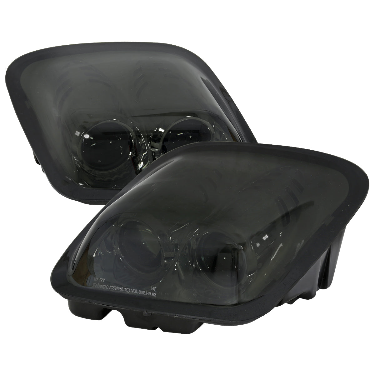 1997-2004 Chevrolet Corvette C5 H7 Projector Headlights (Chrome Housing/Smoked Lens)