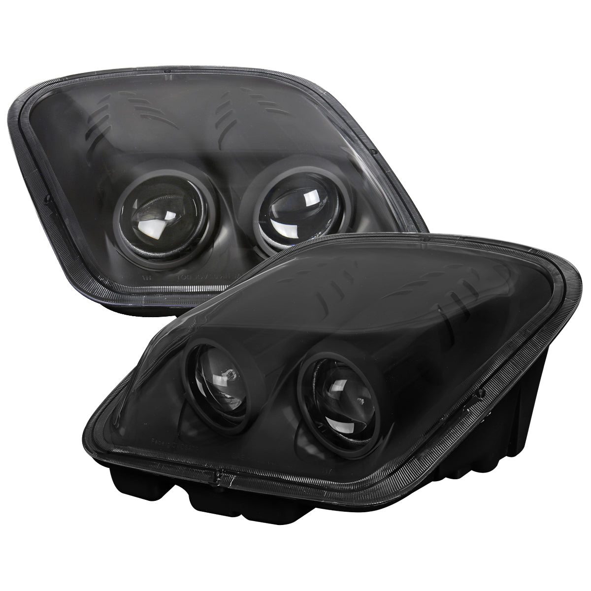 1997-2004 Chevrolet Corvette C5 H7 Projector Headlights (Matte Black Housing/Clear Lens)