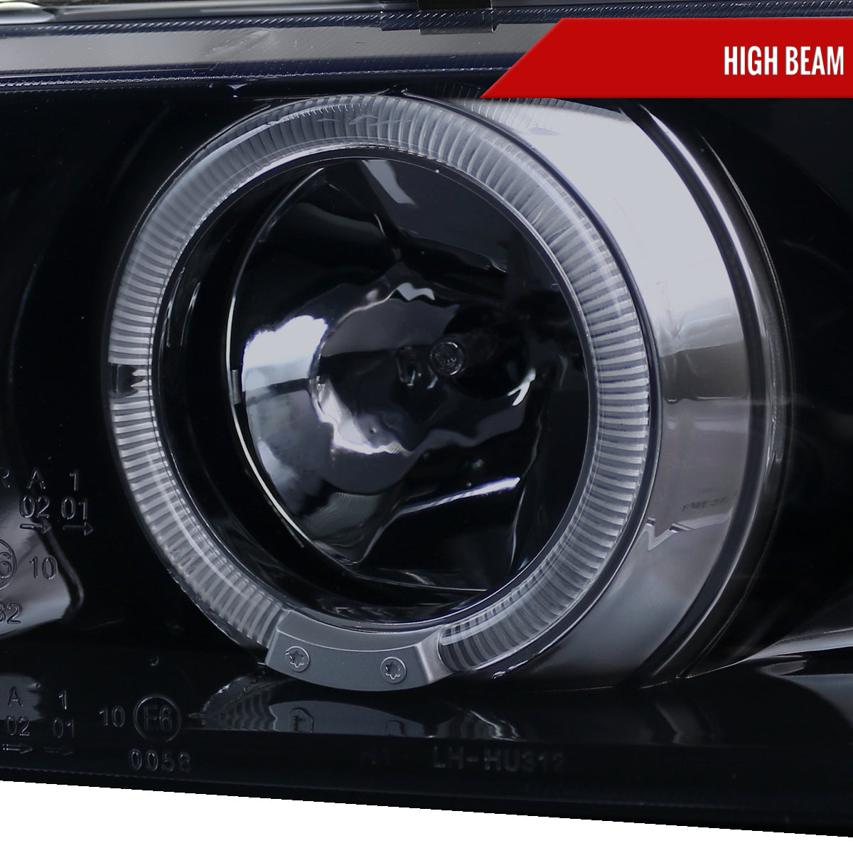 1992-1998 BMW E36 3 Series Coupe/Sedan Dual Halo Projector Headlights (Glossy Black Housing/Smoked Lens)