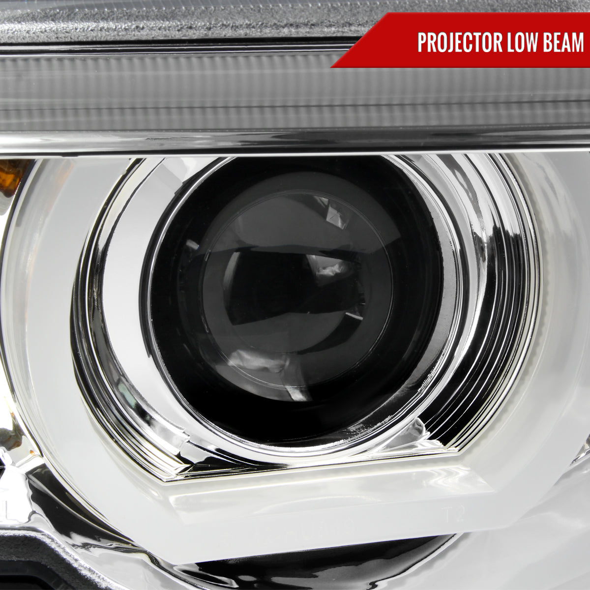 1995-2001 BMW E38 7 Series LED Bar Dual Halo Projector Headlights (Chrome Housing/Clear Lens)