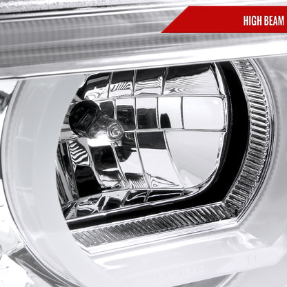 1995-2001 BMW E38 7 Series LED Bar Dual Halo Projector Headlights (Chrome Housing/Clear Lens)