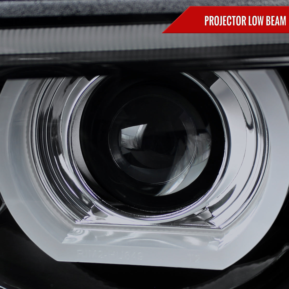 1995-2001 BMW E38 7 Series LED Bar Dual Halo Projector Headlights (Glossy Black Housing/Smoked Lens)