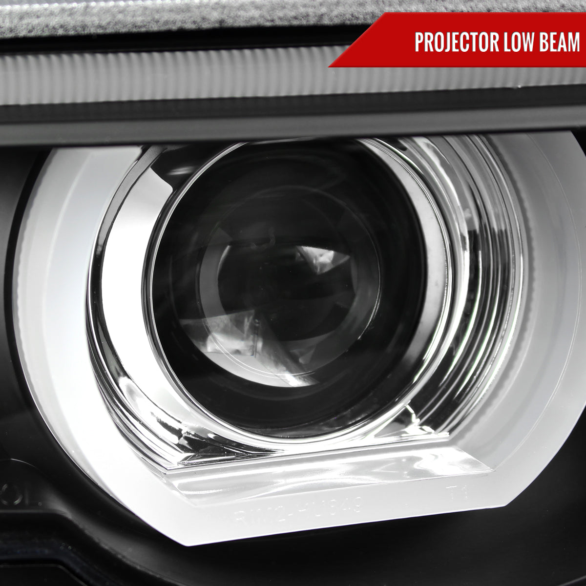 1995-2001 BMW E38 7 Series LED Bar Dual Halo Projector Headlights (Matte Black Housing/Clear Lens)