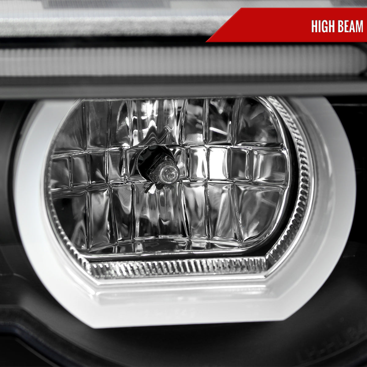 1995-2001 BMW E38 7 Series LED Bar Dual Halo Projector Headlights (Matte Black Housing/Clear Lens)