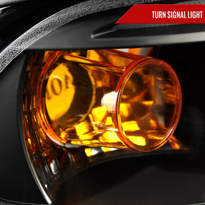 1995-2001 BMW E38 7 Series LED Bar Dual Halo Projector Headlights (Matte Black Housing/Clear Lens)