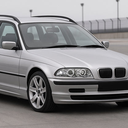1999-2001 BMW E46 3 Series Sedan Dual Halo Projector Headlights (Chrome Housing/Clear Lens)