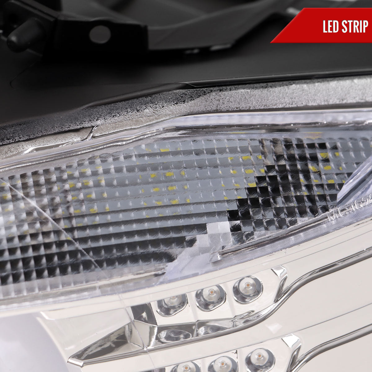 2012-2015 BMW F30 3 Series Sedan Dual LED U-Bar Projector HID-Compatible Headlights w/ LED Turn Signal Lights (Chrome Housing/Clear Lens)