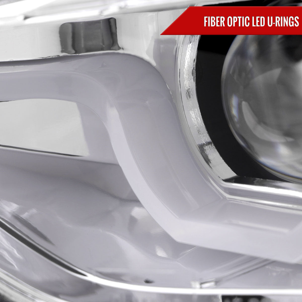 2012-2015 BMW F30 3 Series Sedan Dual LED U-Bar Projector HID-Compatible Headlights w/ LED Turn Signal Lights (Chrome Housing/Clear Lens)