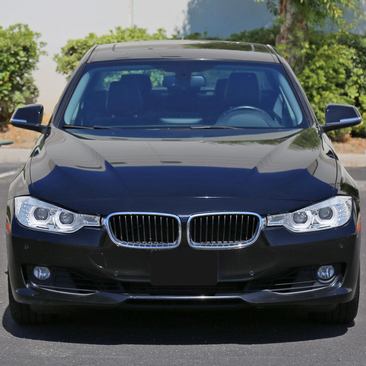 2012-2015 BMW F30 3 Series Sedan Dual LED U-Bar Projector HID-Compatible Headlights w/ LED Turn Signal Lights (Chrome Housing/Clear Lens)
