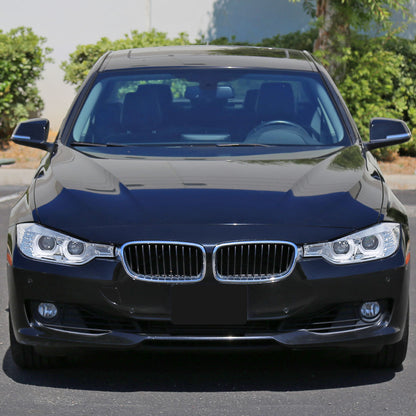 2012-2015 BMW F30 3 Series Sedan Dual LED U-Bar Projector HID-Compatible Headlights w/ LED Turn Signal Lights (Chrome Housing/Clear Lens)