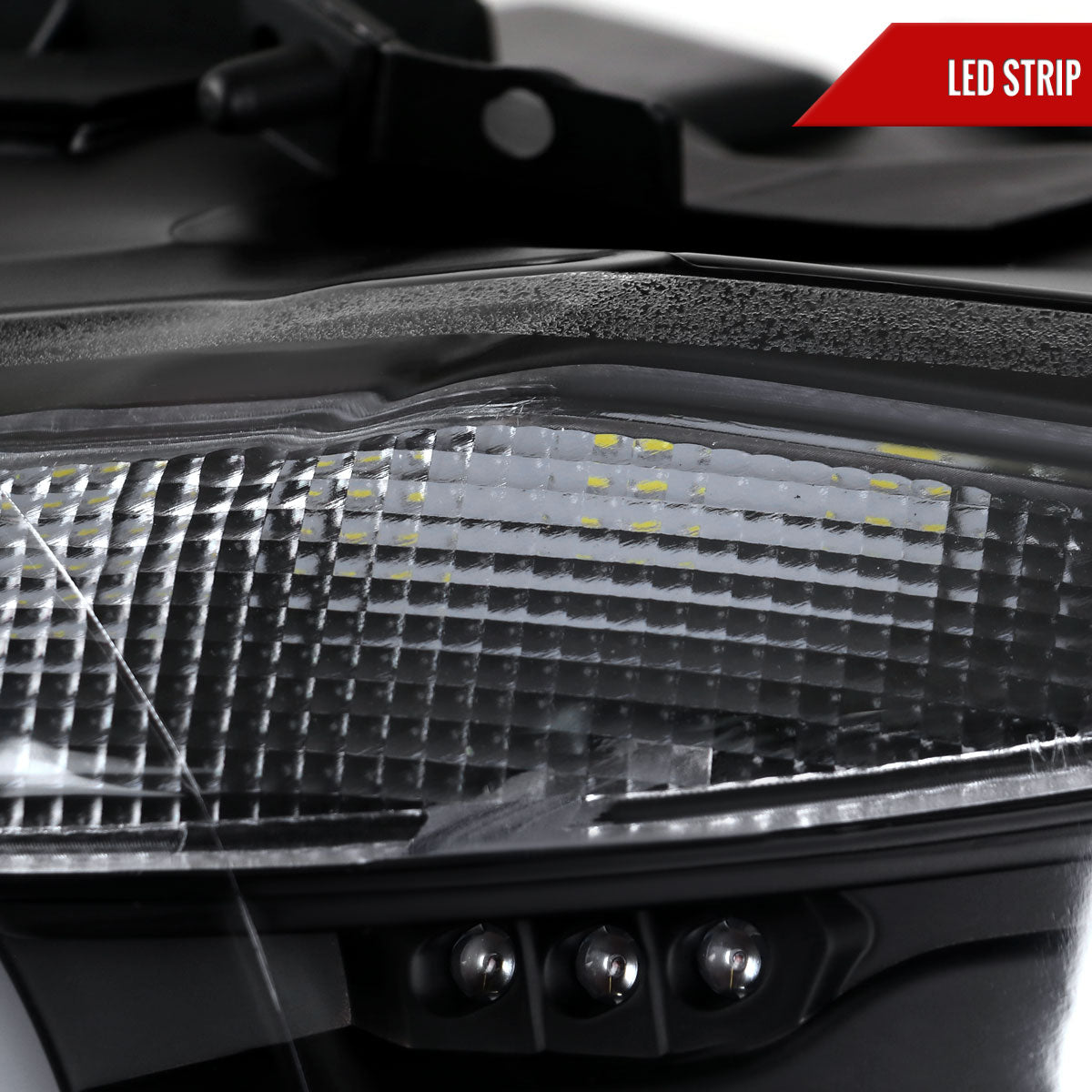 2012-2015 BMW F30 3 Series Sedan Dual LED U-Bar Projector HID-Compatible Headlights w/ LED Turn Signal Lights (Matte Black Housing/Clear Lens)