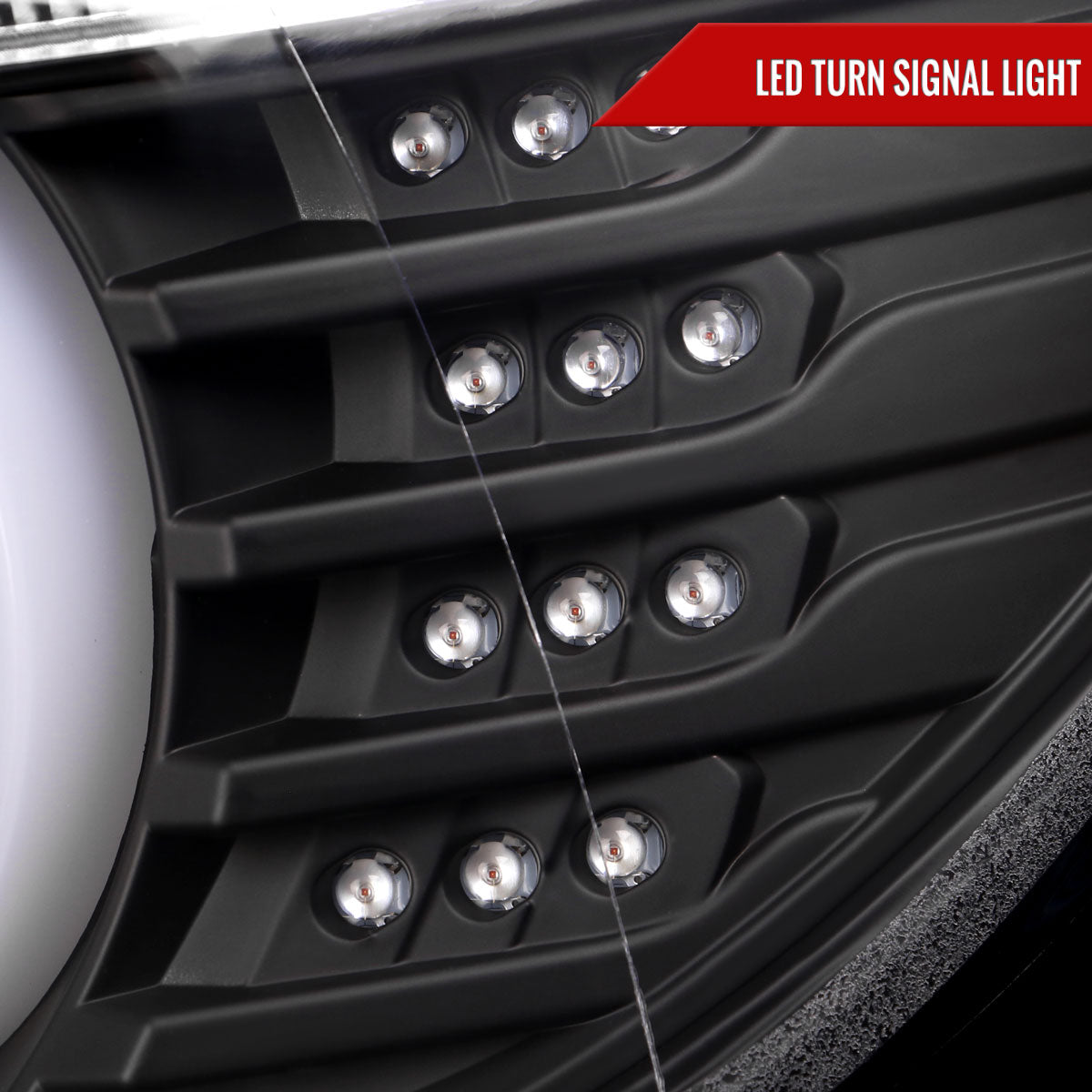 2012-2015 BMW F30 3 Series Sedan Dual LED U-Bar Projector HID-Compatible Headlights w/ LED Turn Signal Lights (Matte Black Housing/Clear Lens)