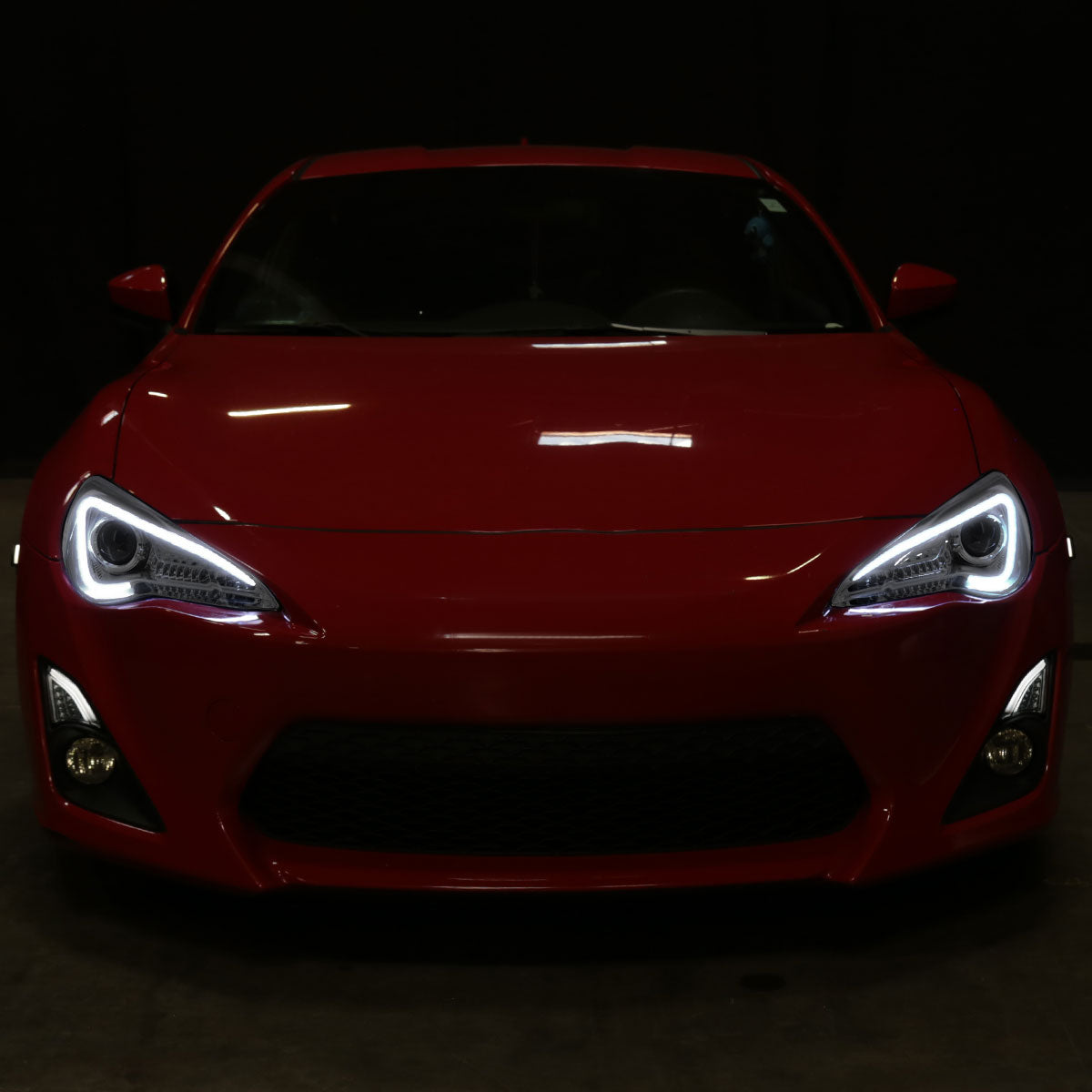 2012-2017 Scion FRS/ Toyota 86 Projector Headlights w/ LED Strip & Turn Signal Lights (Chrome Housing/Clear Lens)