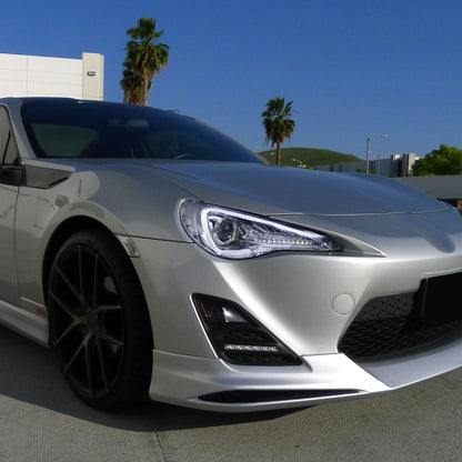 2012-2017 Scion FRS/ Toyota 86 Projector Headlights w/ LED Strip & Turn Signal Lights (Chrome Housing/Clear Lens)