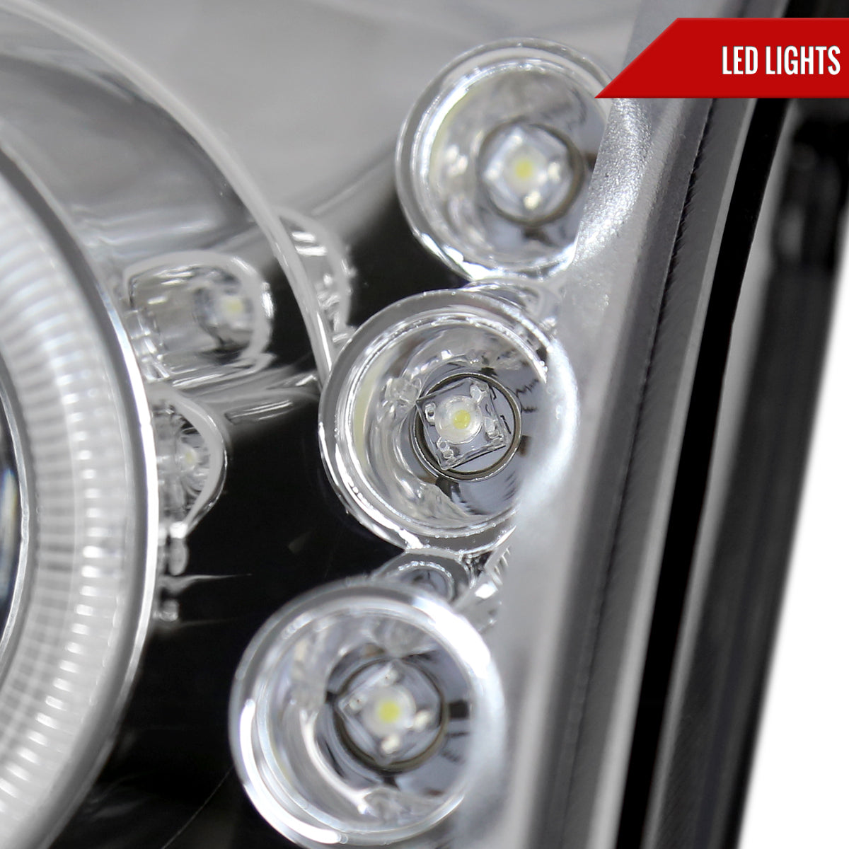 2006-2009 Ford Fusion Dual Halo Projector Headlights (Chrome Housing/Clear Lens)