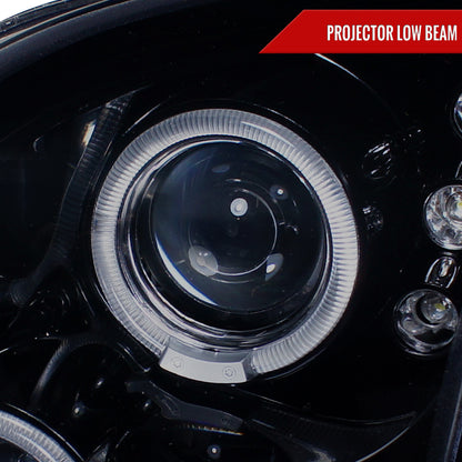2006-2009 Ford Fusion Dual Halo Projector Headlights (Glossy Black Housing/Smoked Lens)