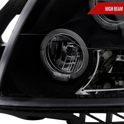 2006-2009 Ford Fusion Dual Halo Projector Headlights (Glossy Black Housing/Smoked Lens)