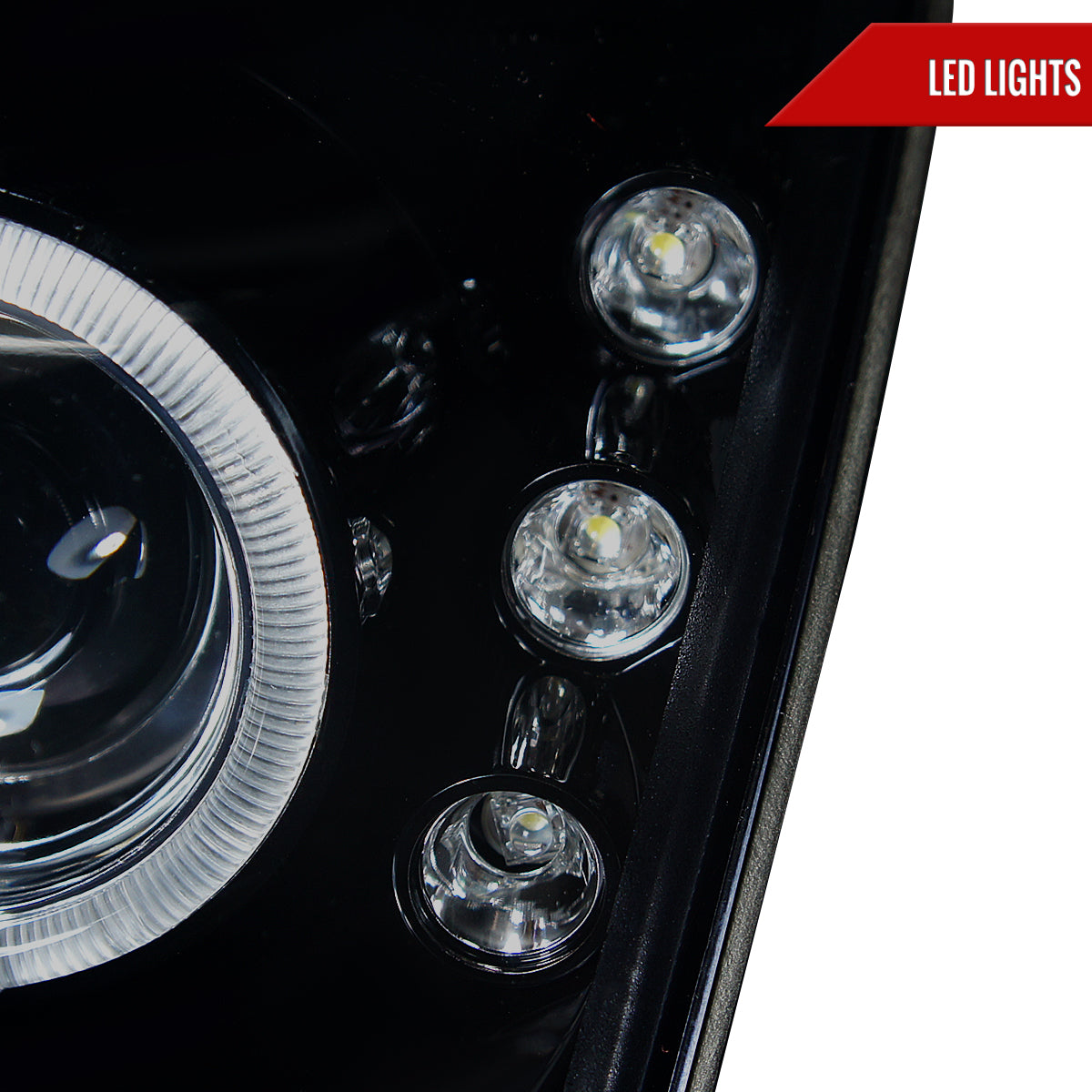 2006-2009 Ford Fusion Dual Halo Projector Headlights (Glossy Black Housing/Smoked Lens)