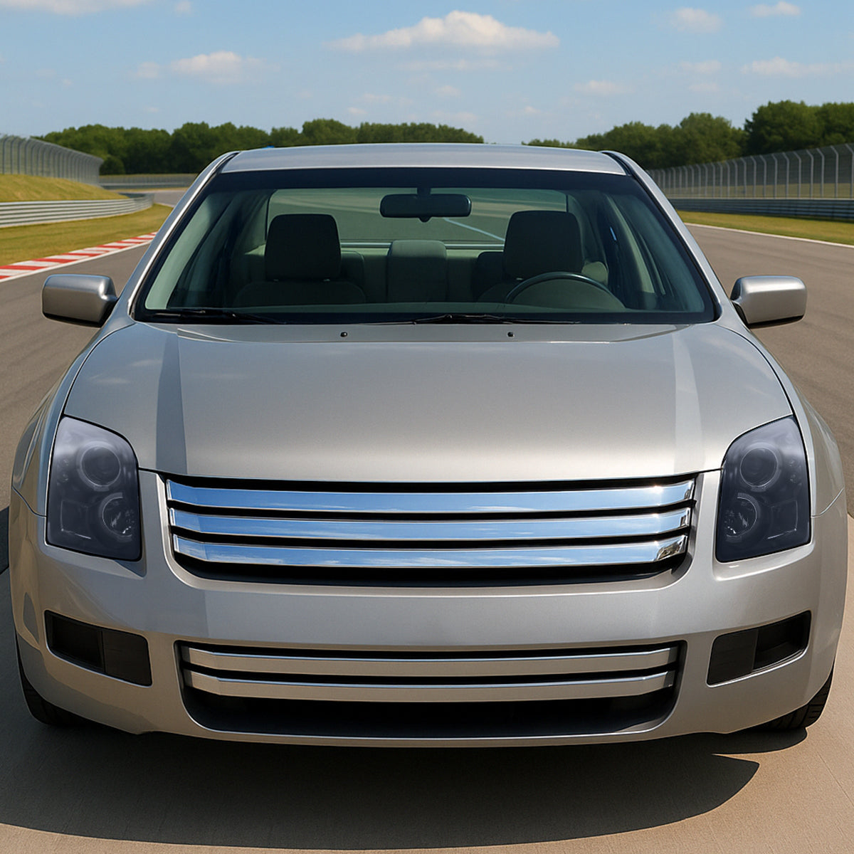 2006-2009 Ford Fusion Dual Halo Projector Headlights (Glossy Black Housing/Smoked Lens)