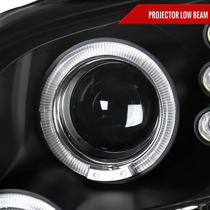 2006-2009 Ford Fusion Dual Halo Projector Headlights (Matte Black Housing/Clear Lens)