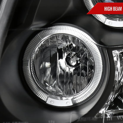 2006-2009 Ford Fusion Dual Halo Projector Headlights (Matte Black Housing/Clear Lens)