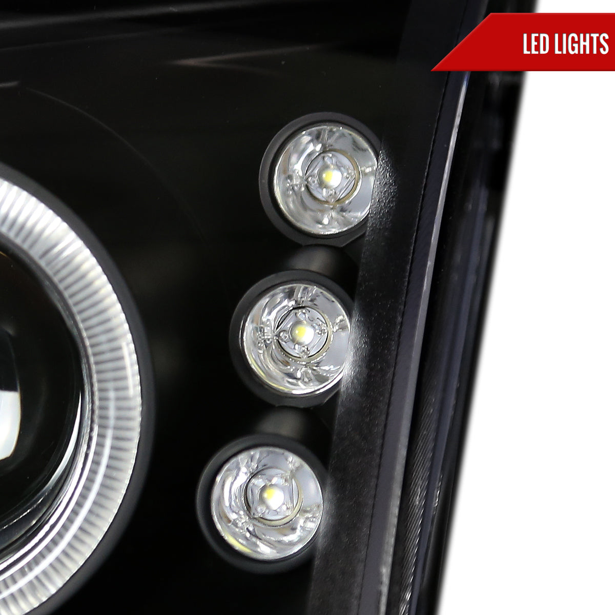 2006-2009 Ford Fusion Dual Halo Projector Headlights (Matte Black Housing/Clear Lens)