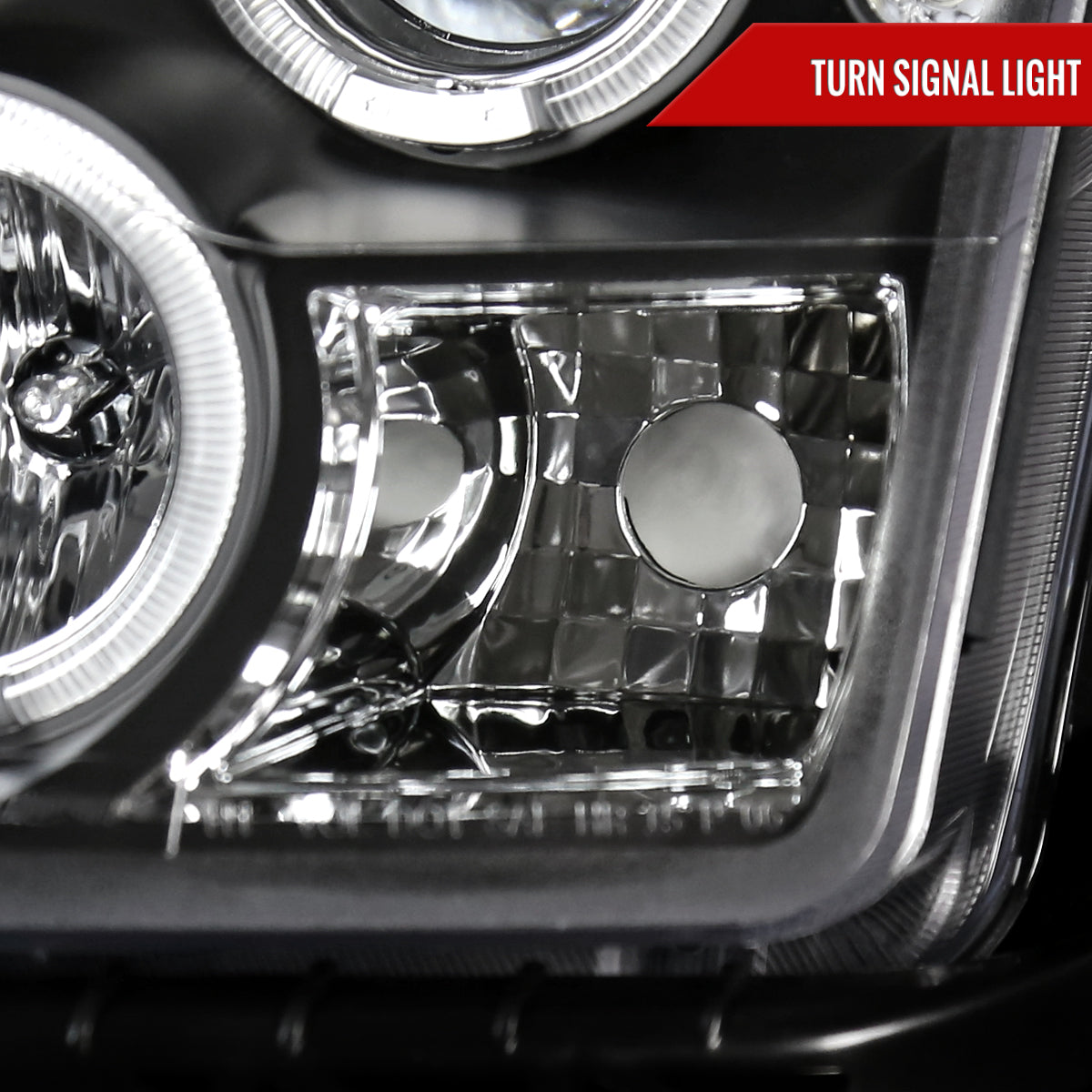 2006-2009 Ford Fusion Dual Halo Projector Headlights (Matte Black Housing/Clear Lens)