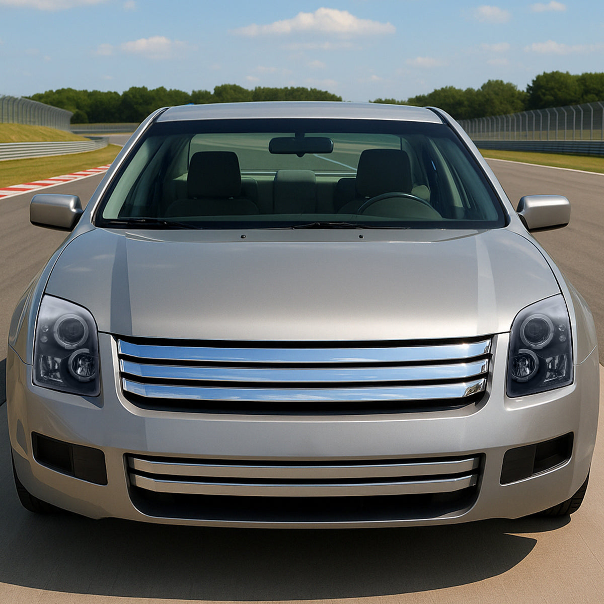 2006-2009 Ford Fusion Dual Halo Projector Headlights (Matte Black Housing/Clear Lens)