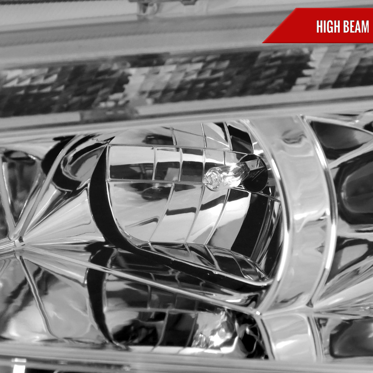 2010-2012 Ford Fusion Projector Headlights w/ LED Light Strip (Chrome Housing/Clear Lens)
