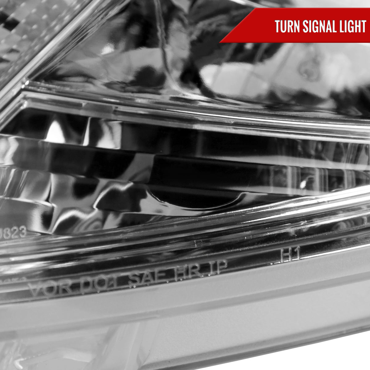 2010-2012 Ford Fusion Projector Headlights w/ LED Light Strip (Chrome Housing/Clear Lens)