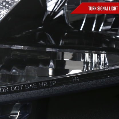 2010-2012 Ford Fusion Projector Headlights w/ LED Light Strip (Glossy Black Housing/Smoked Lens)