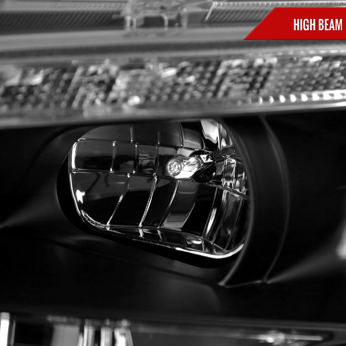 2010-2012 Ford Fusion Projector Headlights w/ LED Light Strip (Matte Black Housing/Clear Lens)