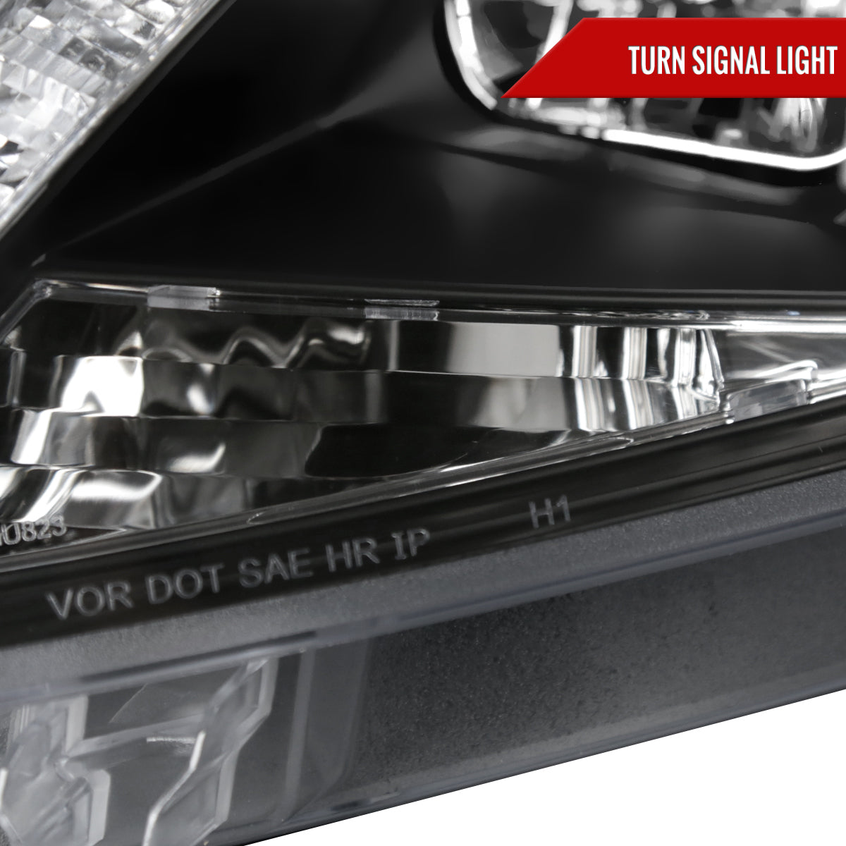 2010-2012 Ford Fusion Projector Headlights w/ LED Light Strip (Matte Black Housing/Clear Lens)
