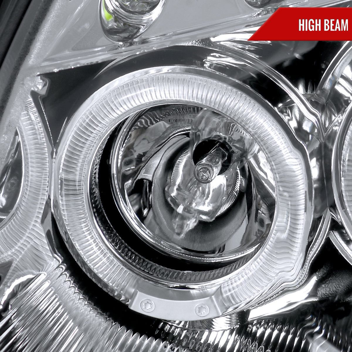 2003-2007 Infiniti G35 Coupe Dual Halo Projector Headlights (Chrome Housing / Clear Lens)