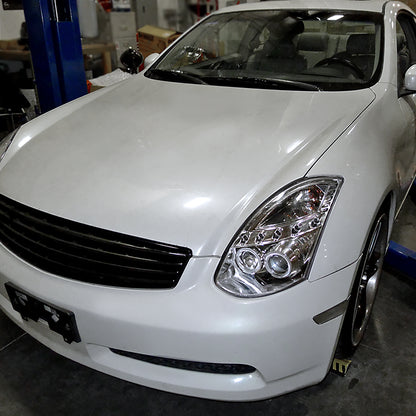2003-2007 Infiniti G35 Coupe Dual Halo Projector Headlights (Chrome Housing / Clear Lens)