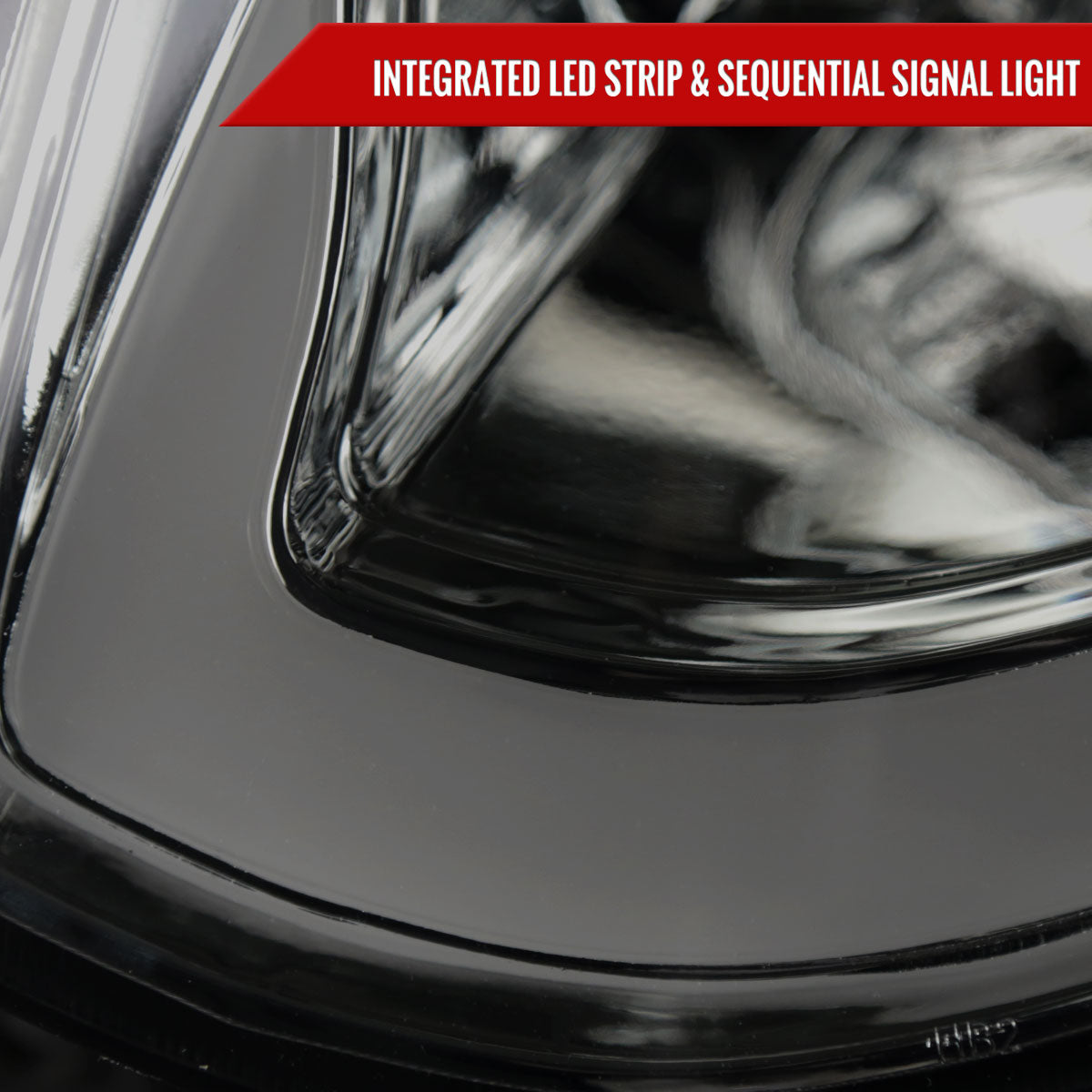 2003-2007 Infiniti G35 Coupe LED Bar Projector Headlights w/ Sequential Turn Signals (Chrome Housing / Smoked Lens)