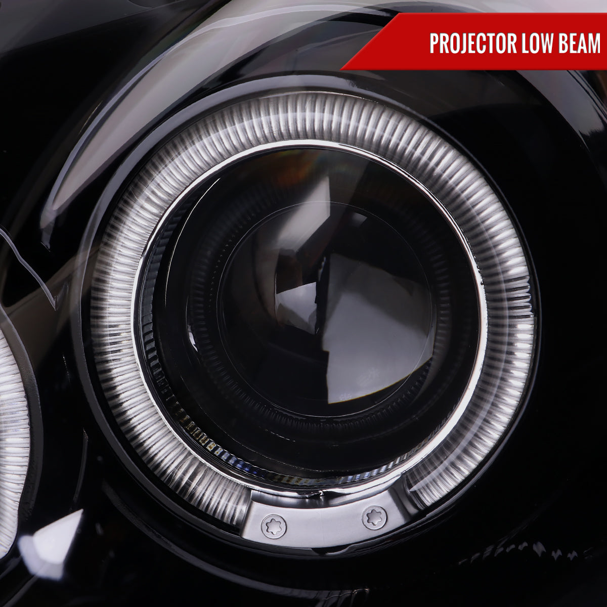 2003-2007 Infiniti G35 Coupe Dual Halo Projector Headlights (Glossy Black Housing / Smoked Lens)